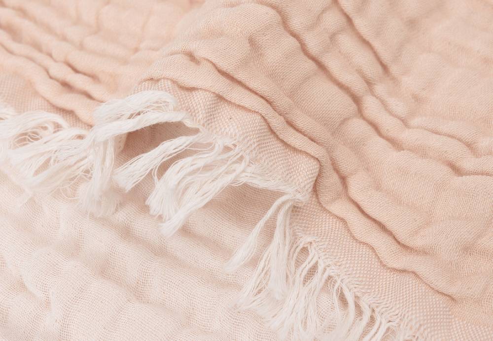 Jollein Deken Wiege 75x100cm Fringe Moonstone/Ivory GOTS Weihnachtsangebot