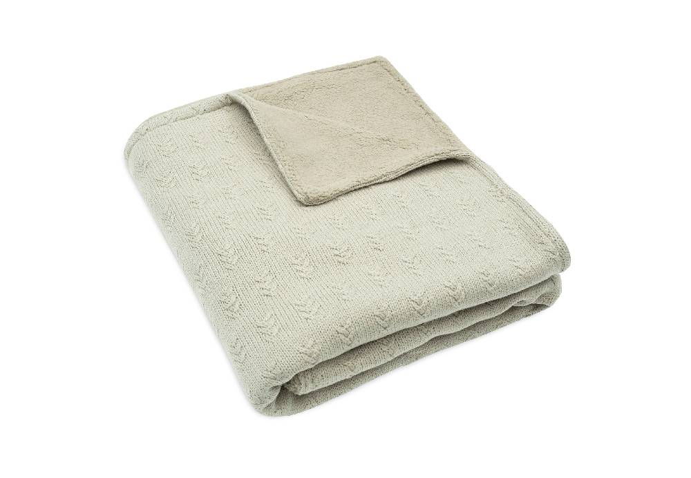Jollein Decke Kinderbett 100x150cm Grain Knit Olive Green/Velvet Valentinstagsangebot