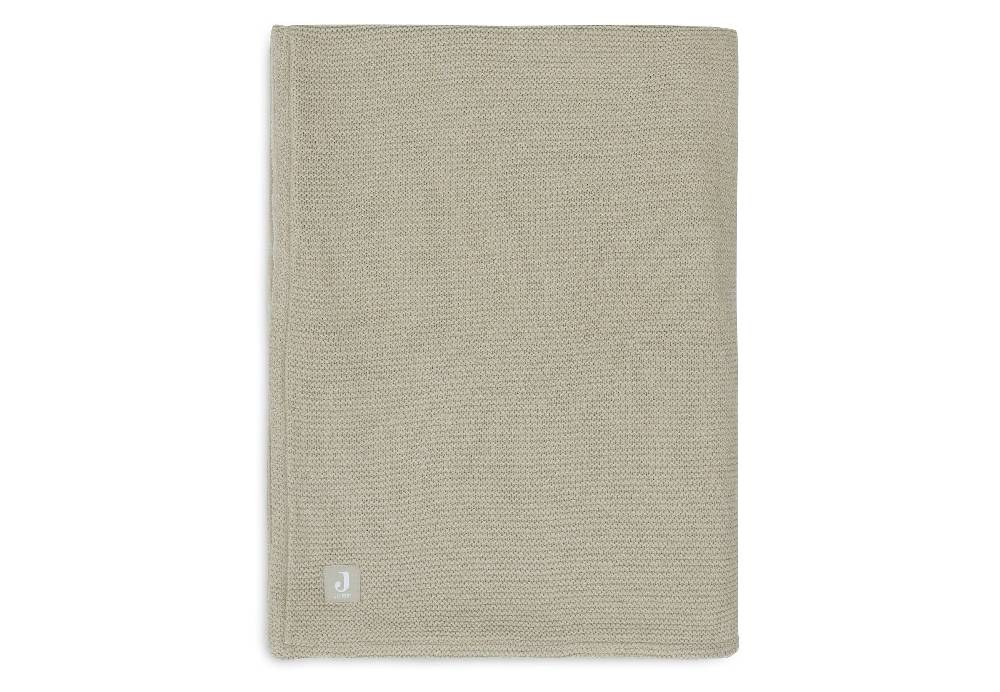 Jollein Decke Kinderbett 100x150cm Basic Knit Olive Green/Fleece Jubiläumsangebot