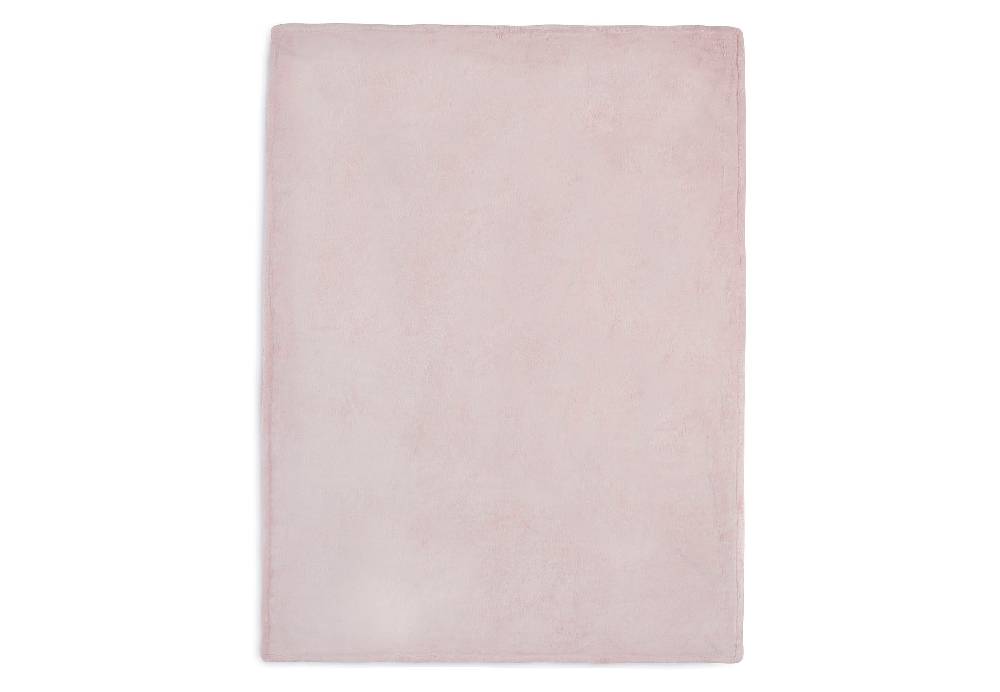 Jollein Decke Kinderbett 100x150cm Basic Knit Pale Pink/Fleece Blitzangebot