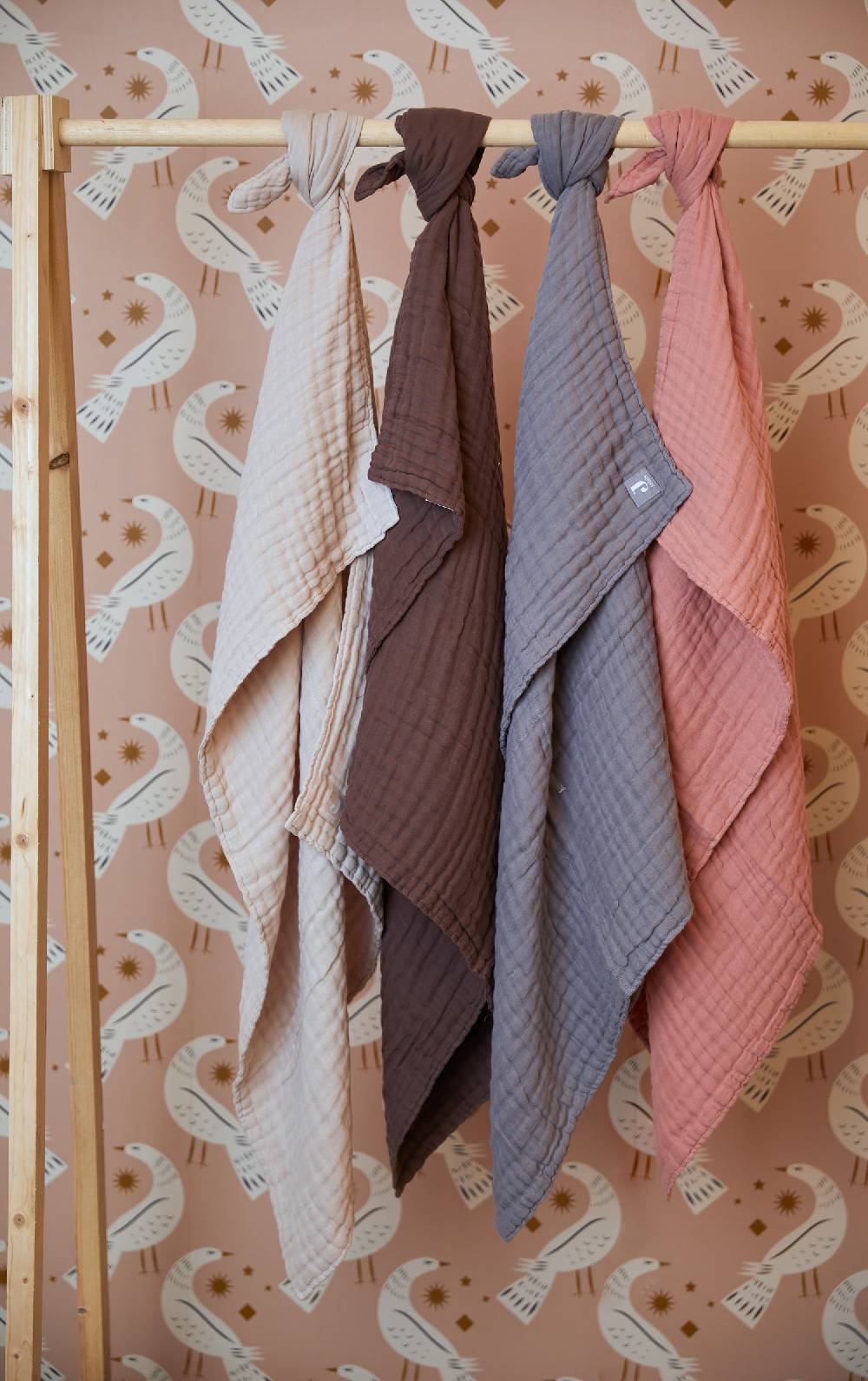 Jollein Decke Kinderbett Wrinkled Cotton 120x120cm Chestnut Online