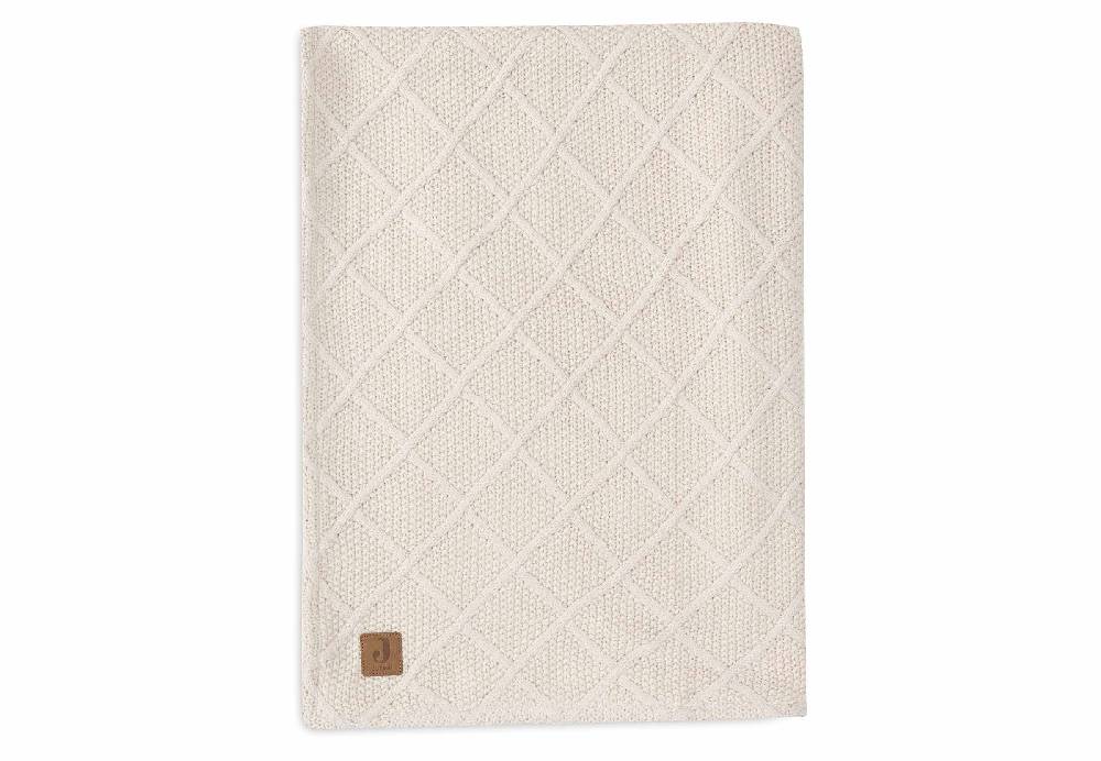 Jollein Decke Kinderbett 100x150cm Check Knit - Oatmeal/Teddy Fleece Blitzverkäufe