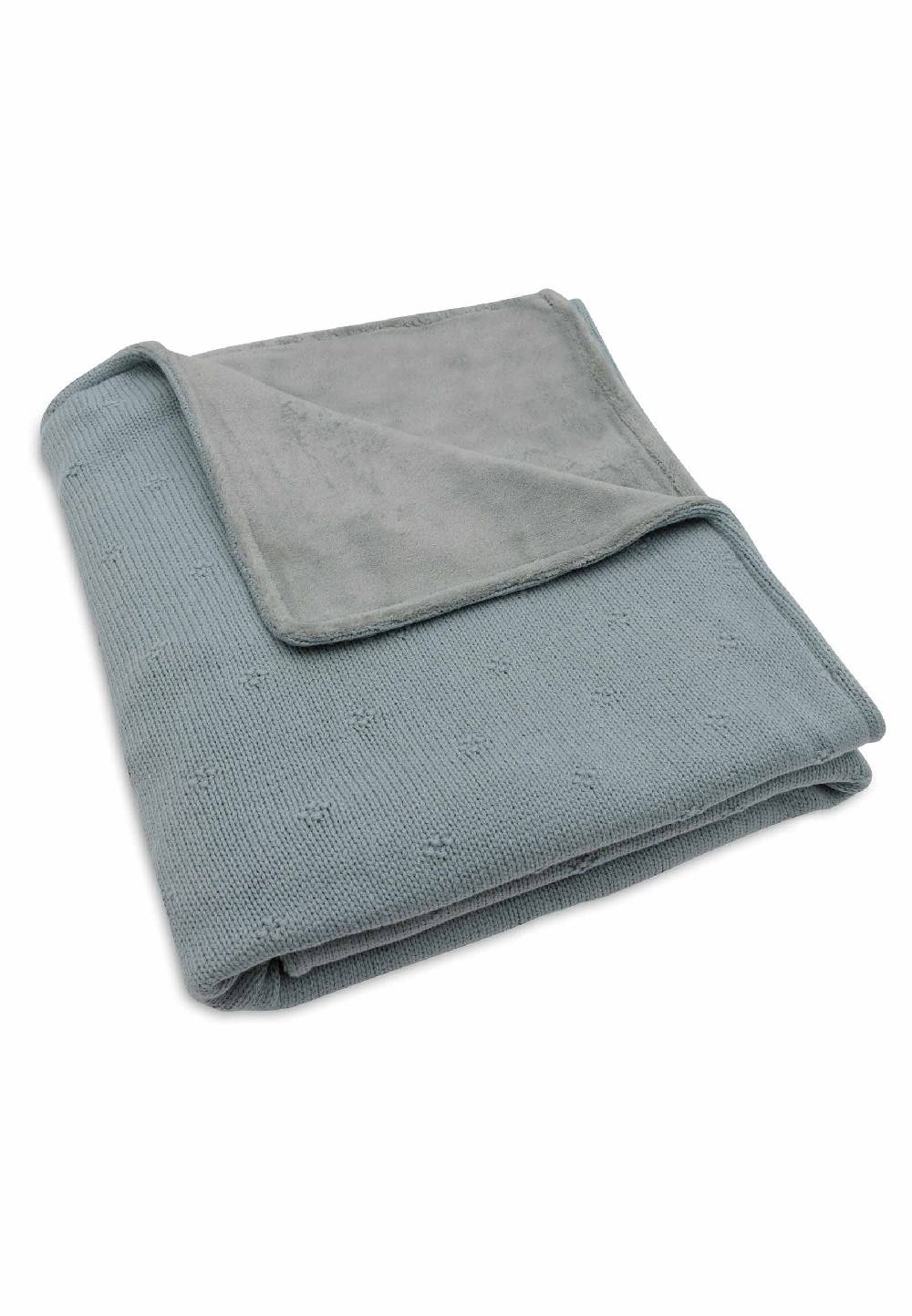 Jollein Decke Kinderbett 100x150cm Cosy Knit - Sea Green/Velvet Kostenloser Versand