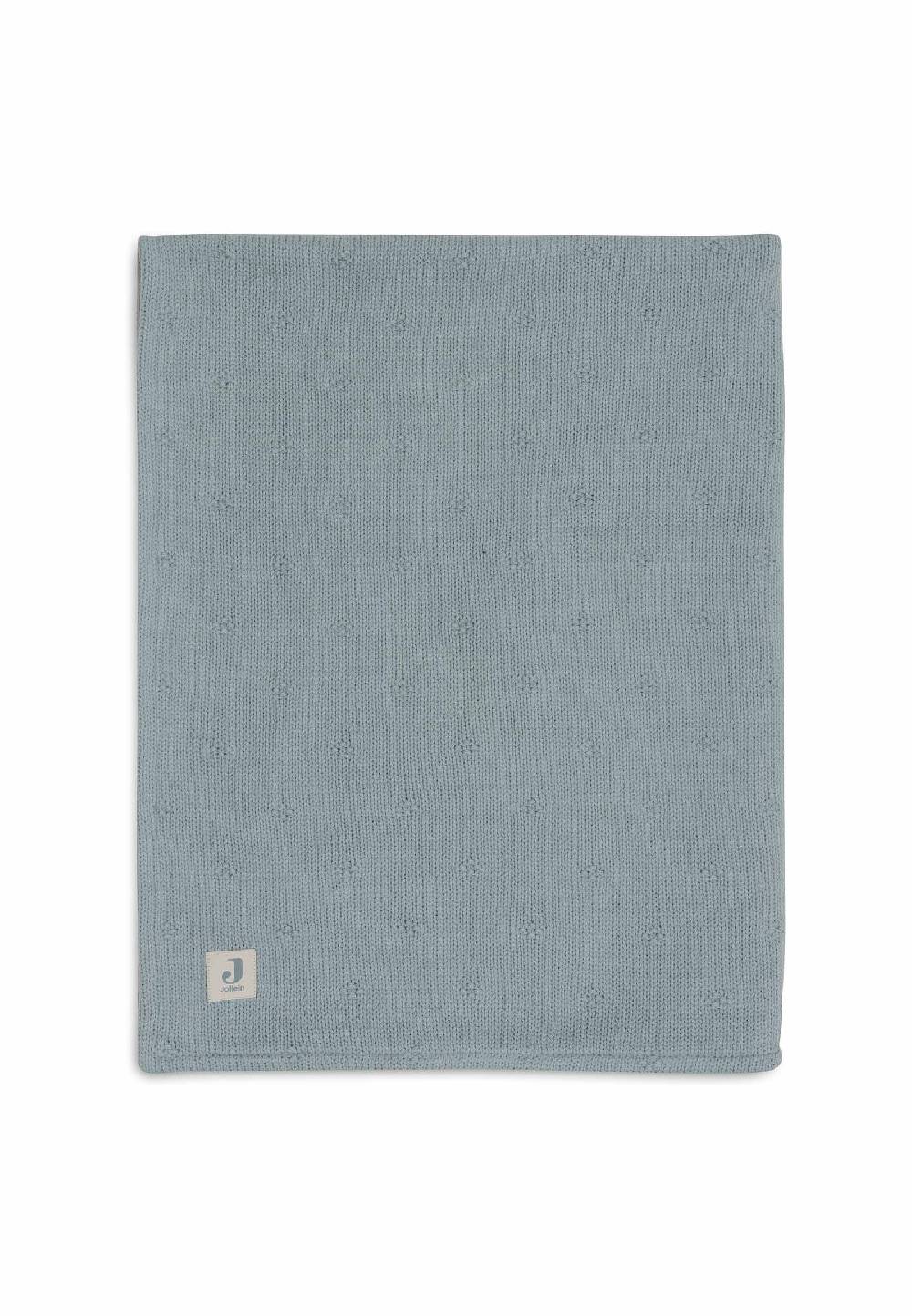 Jollein Decke Kinderbett 100x150cm Cosy Knit - Sea Green/Velvet Kostenloser Versand
