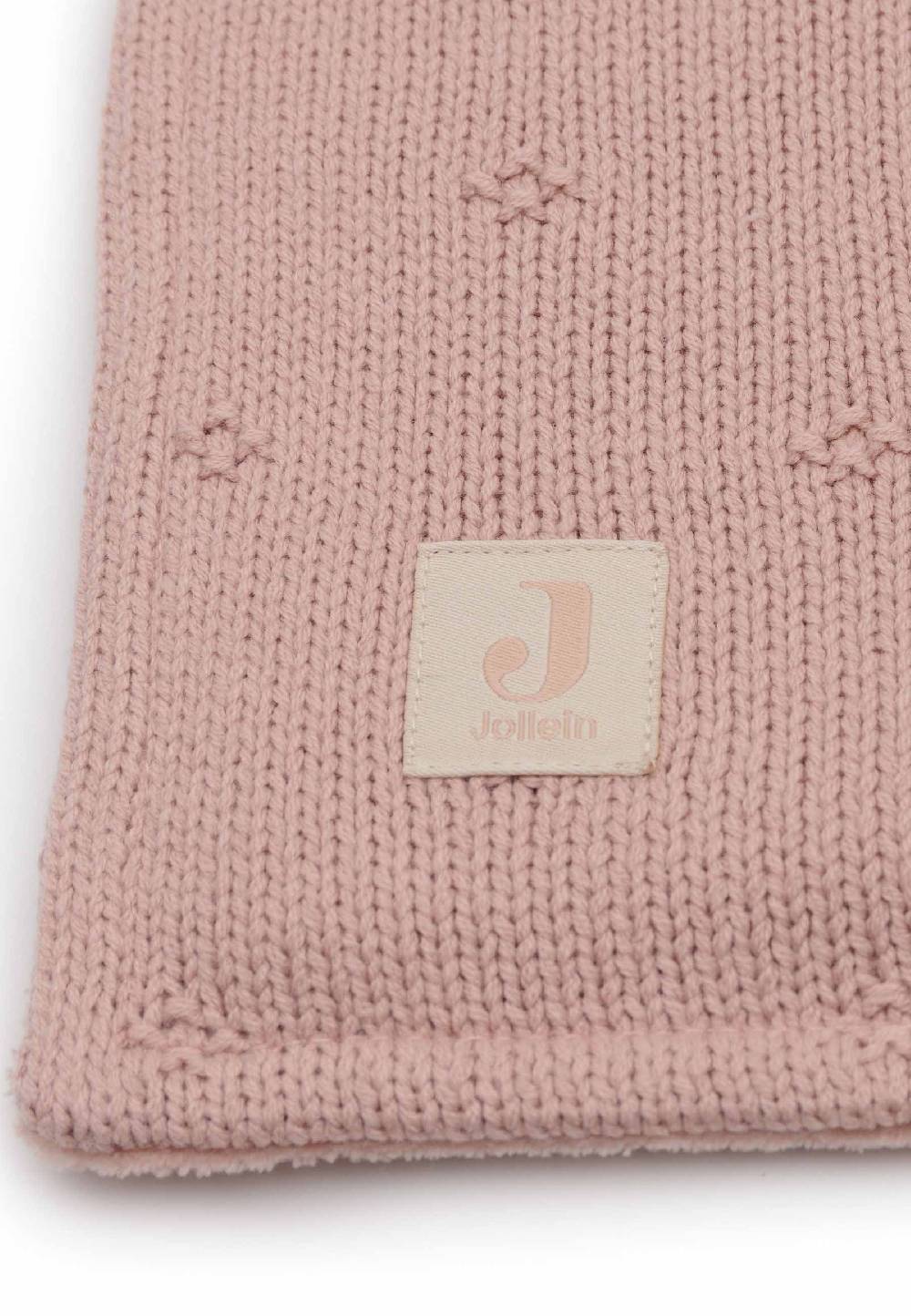 Jollein Decke Kinderbett 100x150cm Cosy Knit - Wild Rose/Velvet Limitierter Zeitrabatt