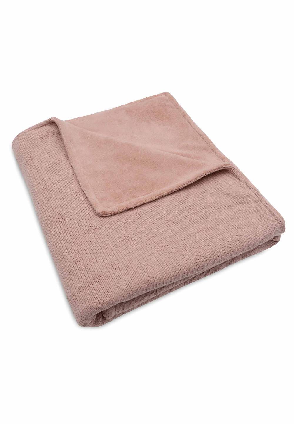 Jollein Decke Kinderbett 100x150cm Cosy Knit - Wild Rose/Velvet Limitierter Zeitrabatt