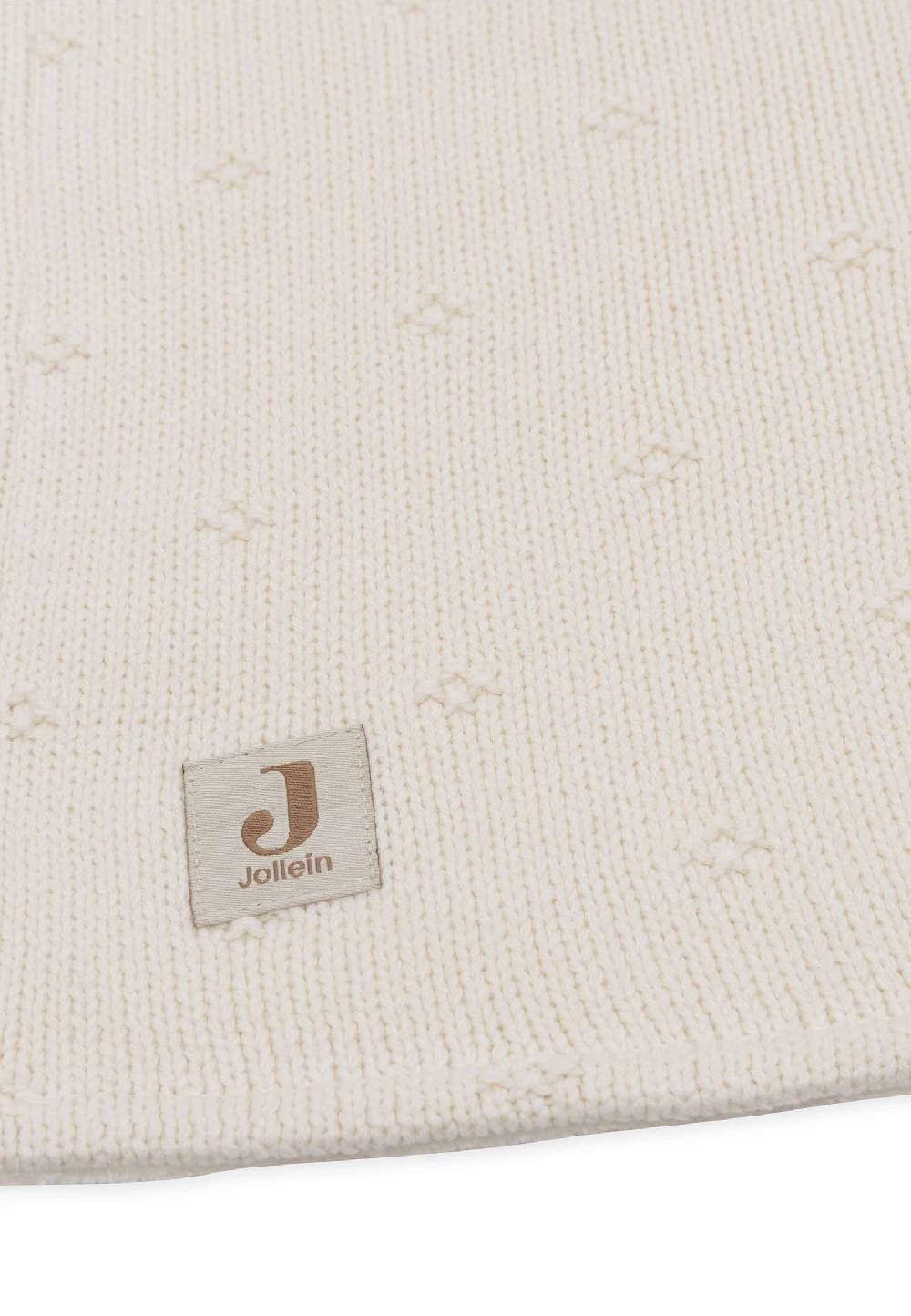 Jollein Decke Kinderbett 100x150cm Cosy Knit - Ivory/Velvet Fabrik Onlineshop