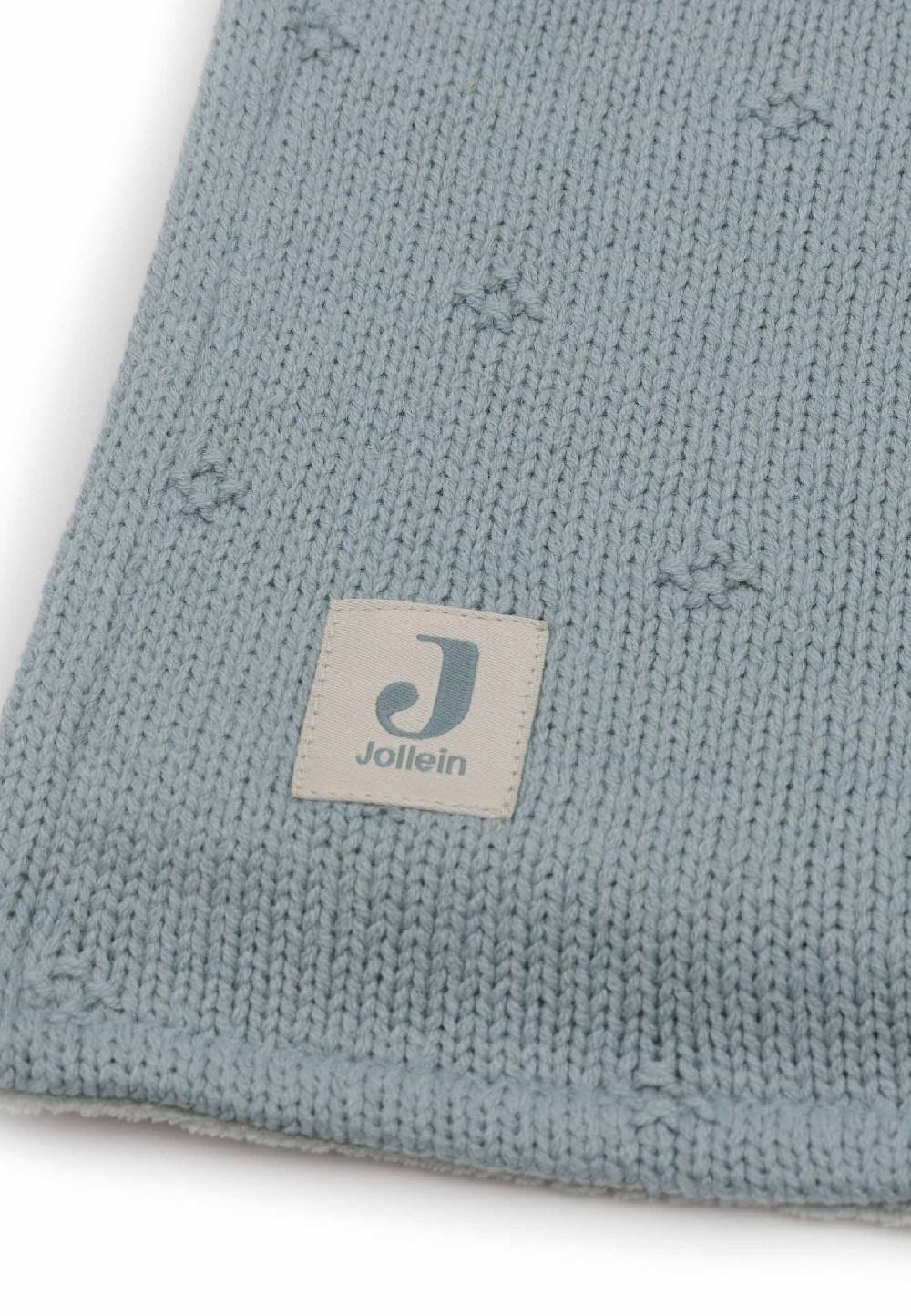 Jollein Decke Wiege 75x100cm Cosy Knit - Sea Green/Velvet Rabatt