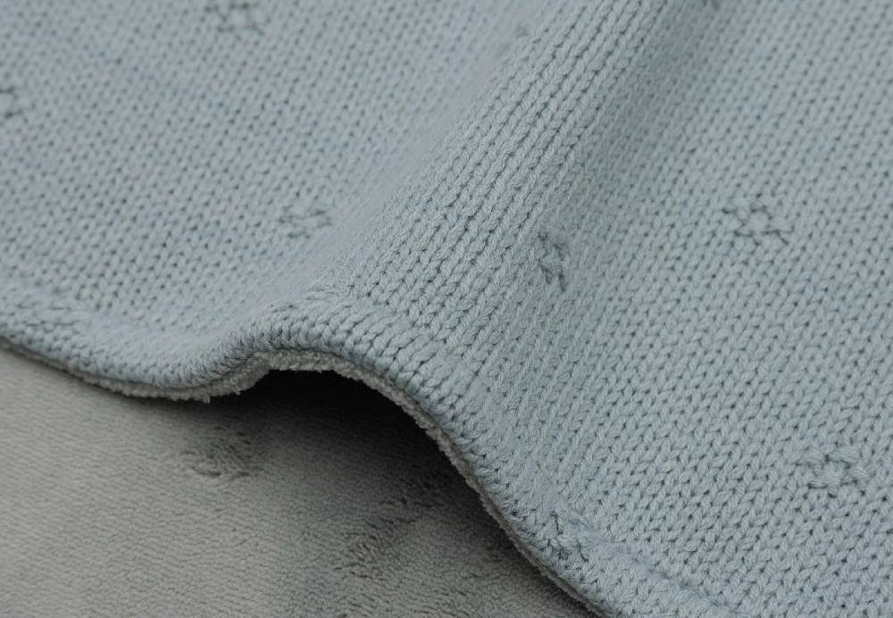 Jollein Decke Wiege 75x100cm Cosy Knit - Sea Green/Velvet Rabatt