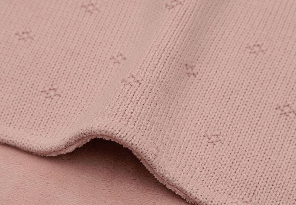 Jollein Decke Wiege 75x100cm Cosy Knit - Wild Rose/Velvet Günstig kaufen