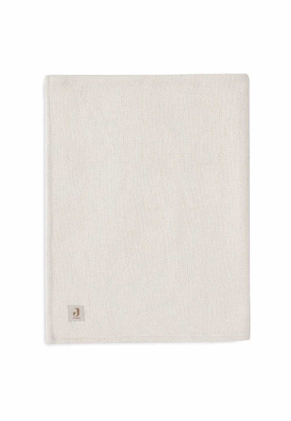 Jollein Decke Wiege 75x100cm Cosy Knit - Ivory/Velvet Versandkostenfrei