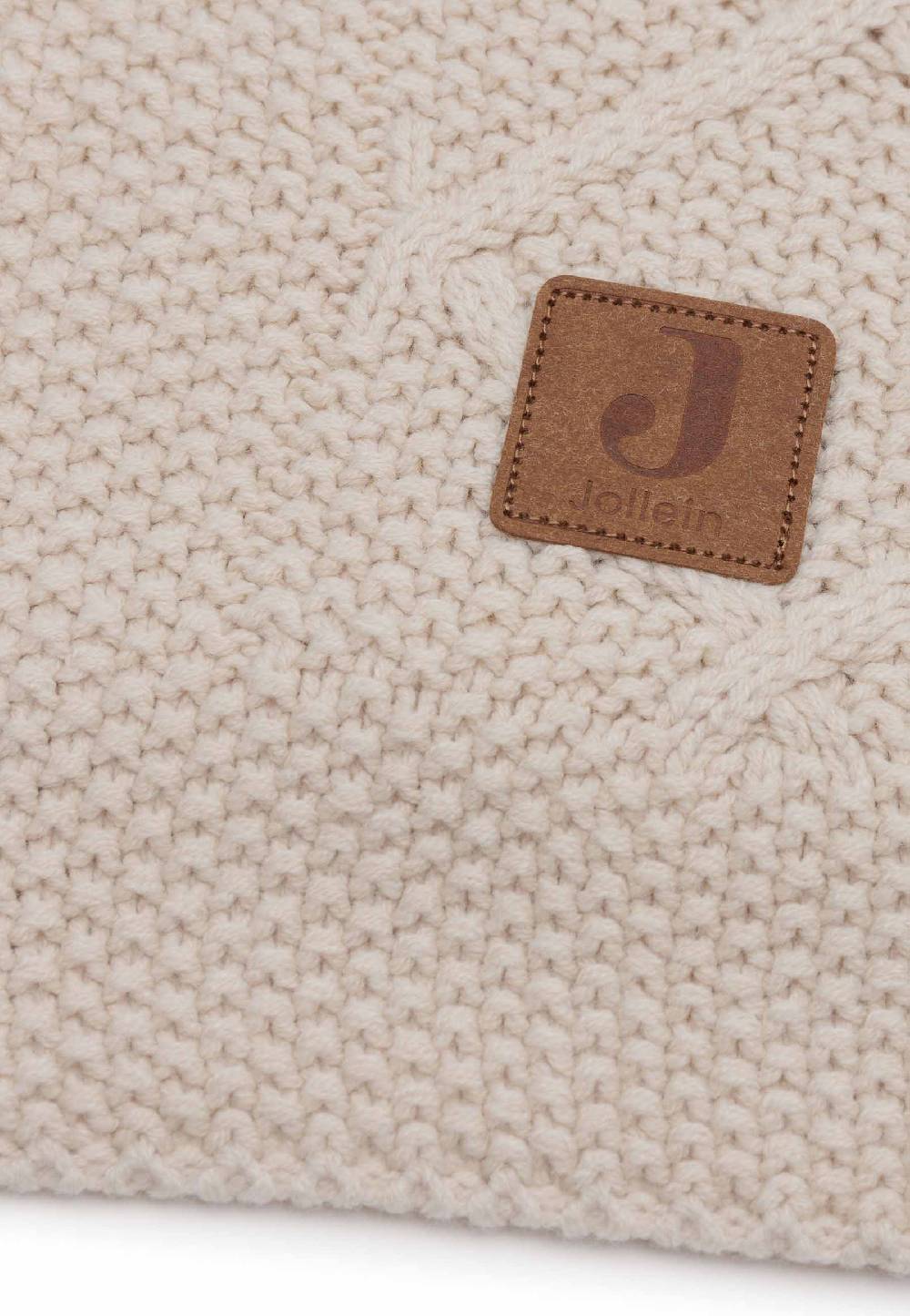 Jollein Decke Gitterbett 100x150cm Check Knit - Oatmeal Flash Sale