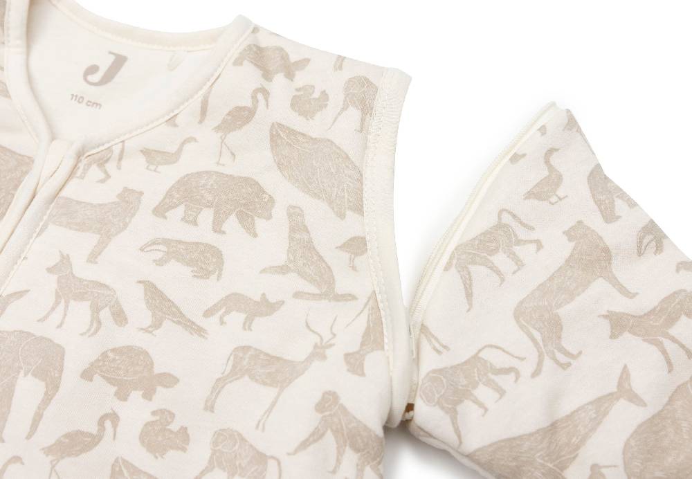Jollein Schlafsack mit Abnehmbaren Ärmeln 110cm Animals Nougat Neueste Stile