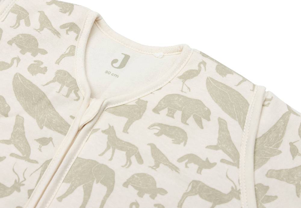 Jollein Schlafsack mit Abnehmbaren Ärmeln 90cm Animals Olive Green Vierteljährliche Förderung