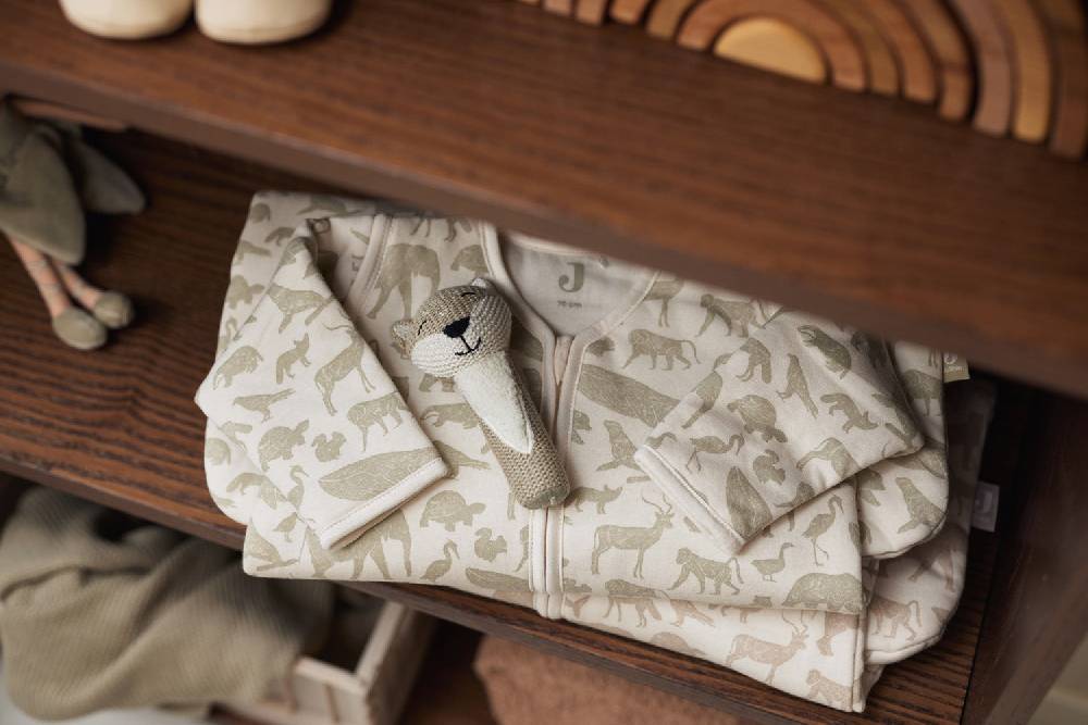 Jollein Schlafsack mit Abnehmbaren Ärmeln 90cm Animals Olive Green Vierteljährliche Förderung