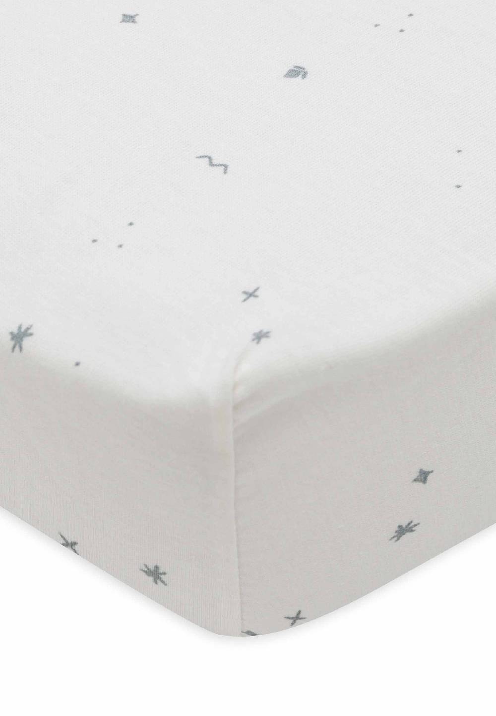Jollein Spannbettlaken Jersey 70/75x140/150cm Twinkling - Sea Green 2025