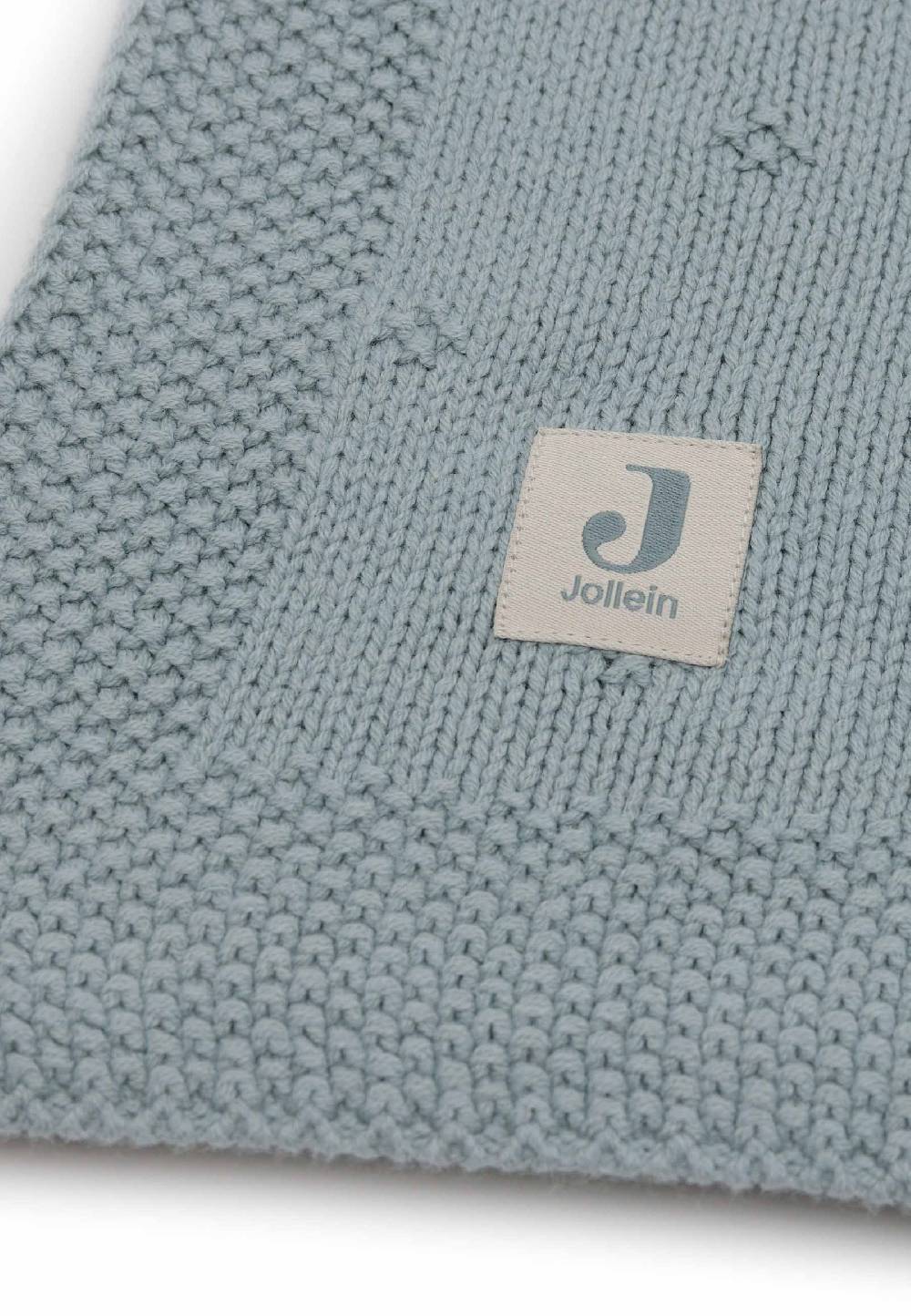Jollein Decke Kinderbett 100x150cm Cosy Knit - Sea Green Fabrikpreis