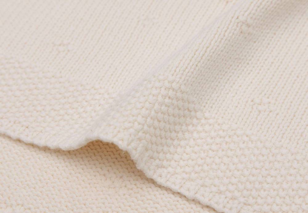 Jollein Decke Kinderbett 100x150cm Cosy Knit - Ivory Rabatt