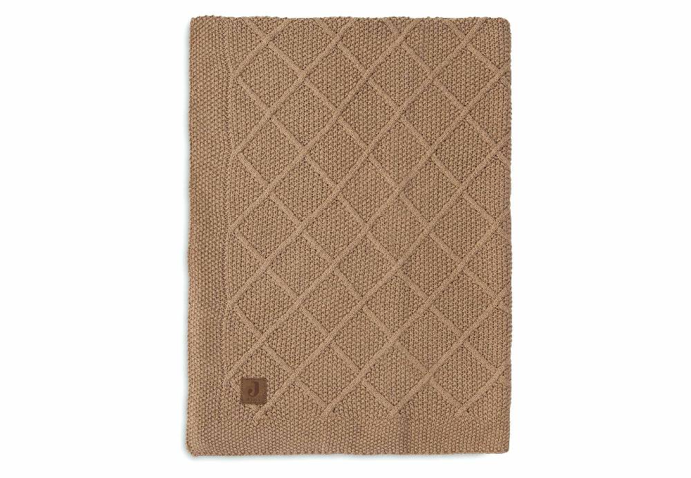 Jollein Decke Wiege 75x100cm Check Knit - Biscuit Günstig kaufen