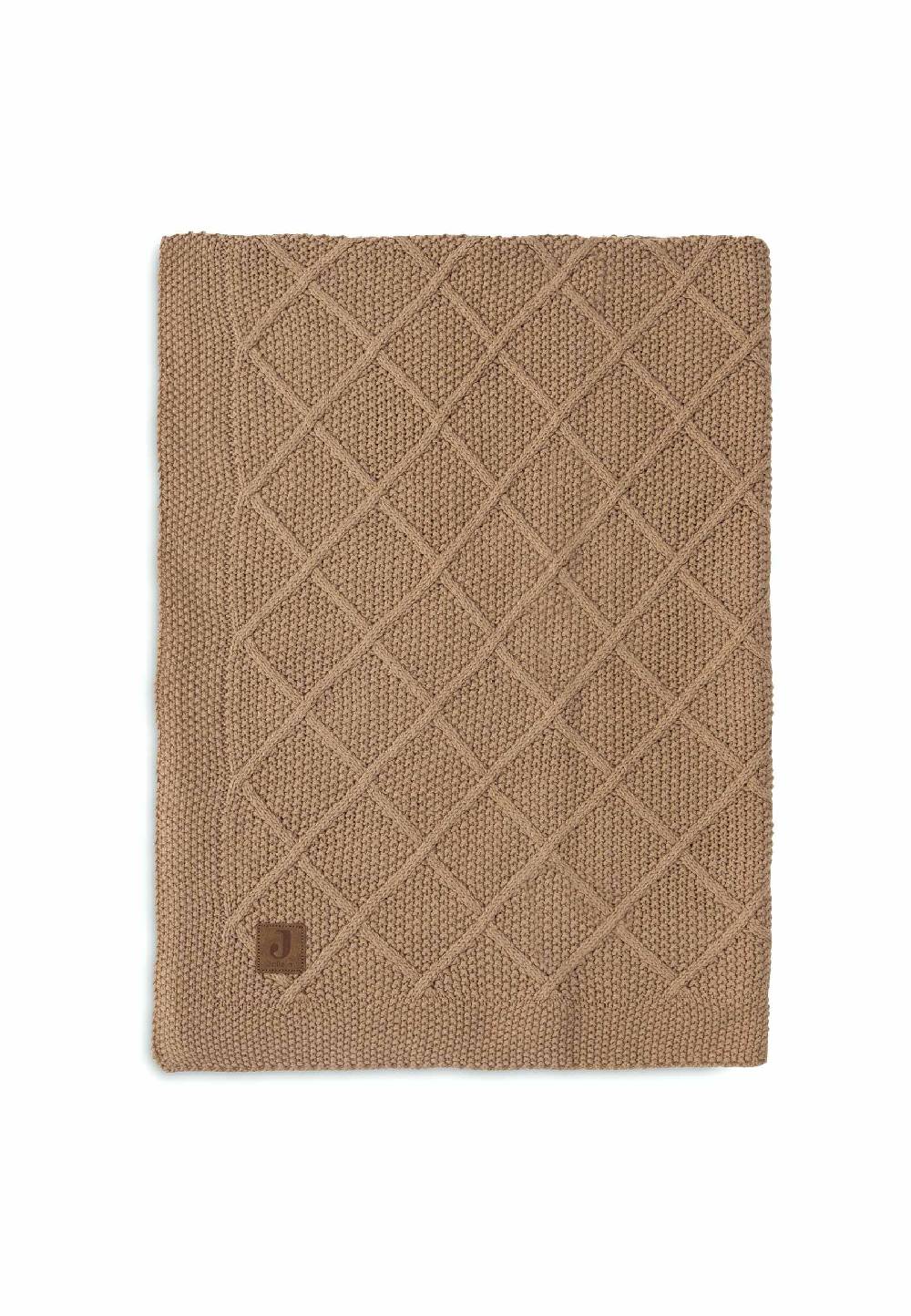 Jollein Decke Wiege 75x100cm Check Knit - Biscuit Günstig kaufen