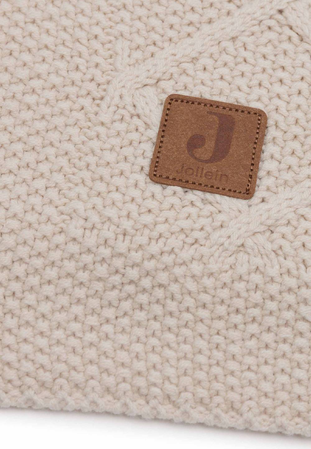 Jollein Decke Wiege 75x100cm Check Knit - Oatmeal Versandkostenfrei