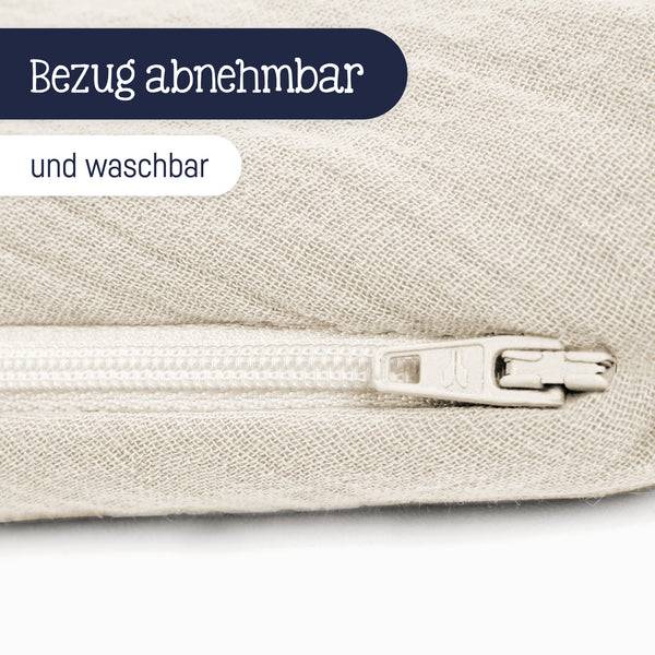 Julius Zöllner Stillkissen aus Baumwollmusselin, sand Fabrikverkauf