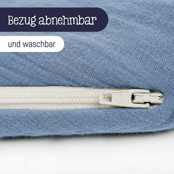 Julius Zöllner Stillkissen aus Baumwollmusselin, blau Sonderangebot
