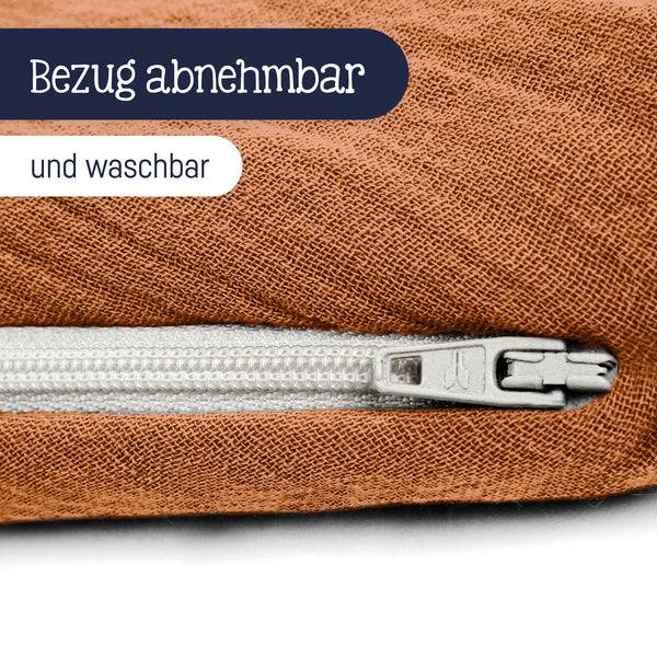 Julius Zöllner Stillkissen aus Baumwollmusselin, rost Großer Ausverkauf