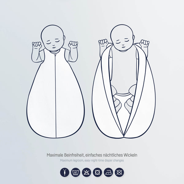 Julius Zöllner Jersey Schlafsack - Tiny Squares Grey Nur noch ein Tag übrig