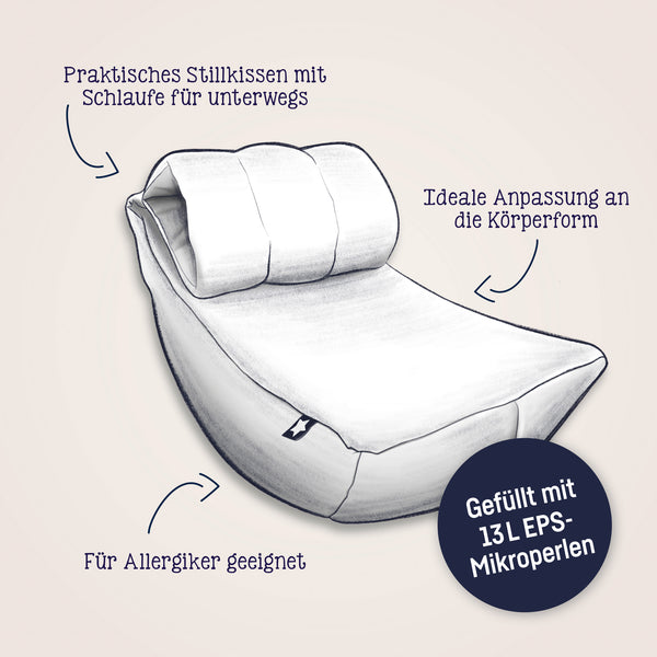 Julius Zöllner Jersey Stillkissen Move Uni Stone Fabrik Onlineshop