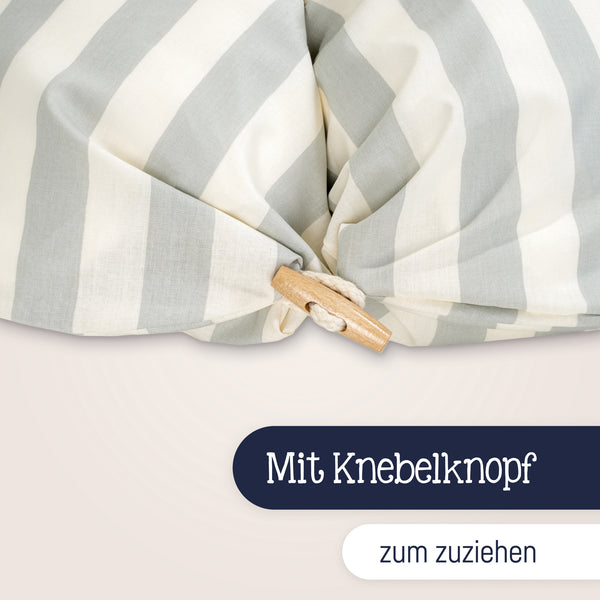 Julius Zöllner Stillkissen mit Knopf, Organic Stripes Großer Ausverkauf