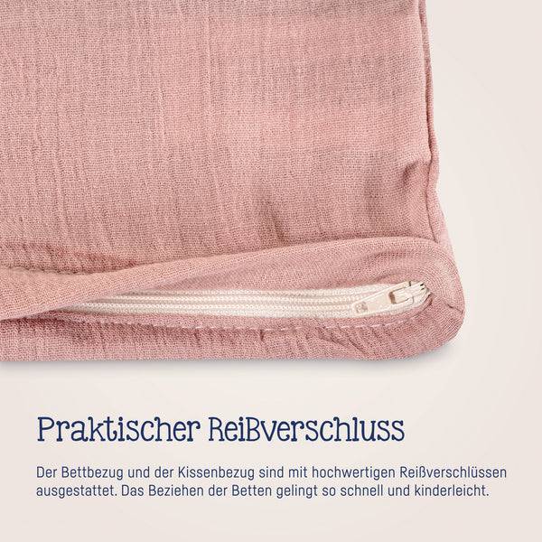 Julius Zöllner Bettwäsche aus Baumwollmusselin, Dusty Rose Exklusivangebot