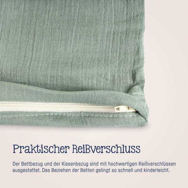 Julius Zöllner Bettwäsche aus Baumwollmusselin, Grün Saisonschlussverkauf