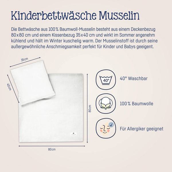 Julius Zöllner Bettwäsche aus Baumwollmusselin, Ivory Black Friday