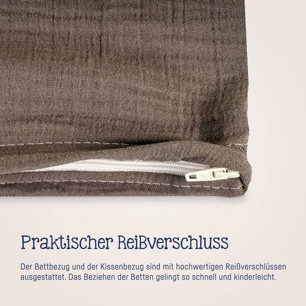 Julius Zöllner Bettwäsche aus Baumwollmusselin, Nougat Cyber Monday