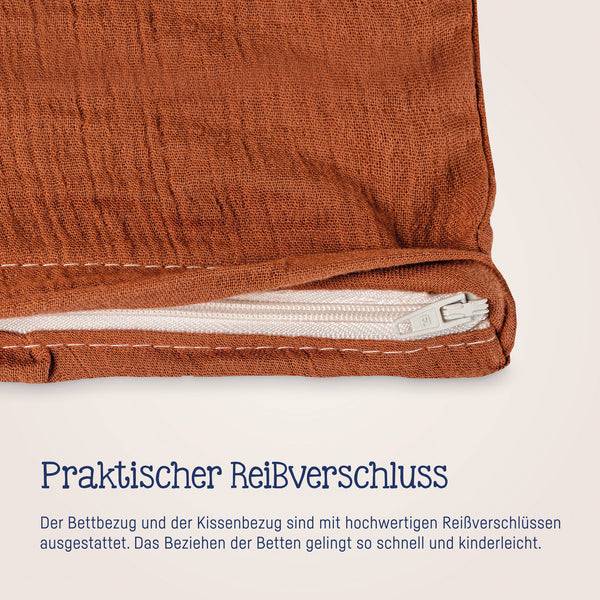 Julius Zöllner Bettwäsche aus Baumwollmusselin, Rost Weihnachtsangebot