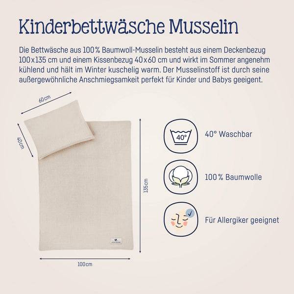 Julius Zöllner Bettwäsche aus Baumwollmusselin, Sand Osterangebot