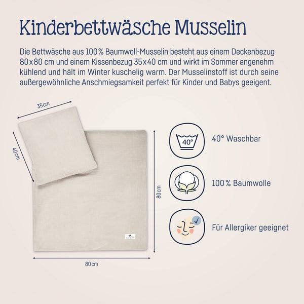 Julius Zöllner Bettwäsche aus Baumwollmusselin, Sand Osterangebot
