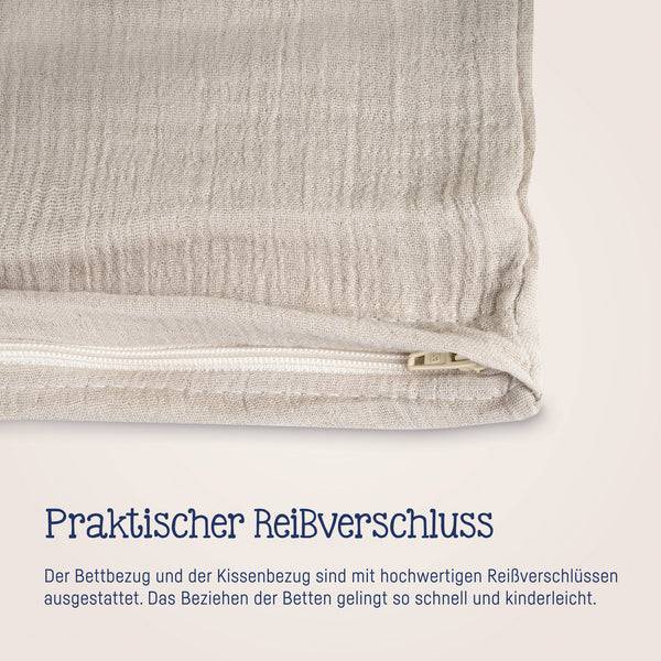 Julius Zöllner Bettwäsche aus Baumwollmusselin, Sand Osterangebot