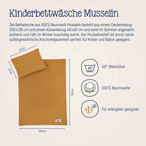 Julius Zöllner Bettwäsche aus Baumwollmusselin, Zimt Muttertagsangebot