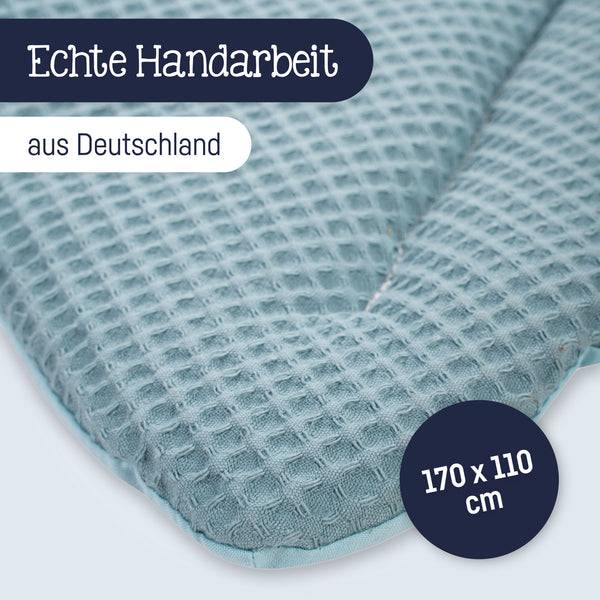 Julius Zöllner Krabbeldecke Blatt, Waffelpiqué Greenery Neuheiten