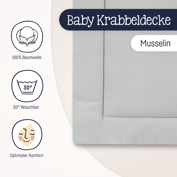Julius Zöllner Krabbeldecke, grau Super Sparpreis
