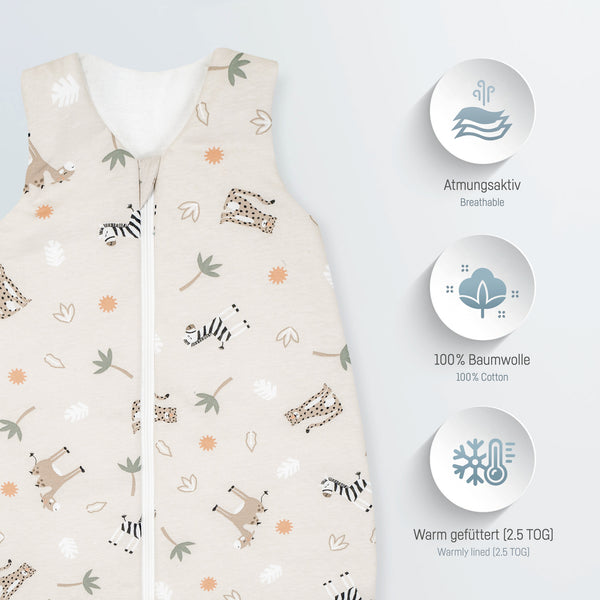 Julius Zöllner Jersey Schlafsack - Savanne Beige Sonderangebot der Fabrik