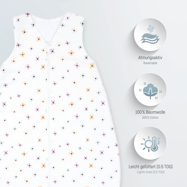 Julius Zöllner Sommerschlafsack - Little Bloom 50% Rabatt mit kostenlosem Versand