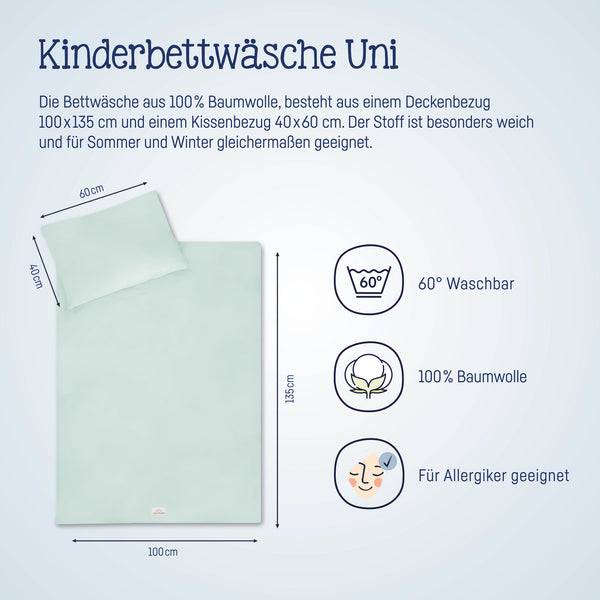 Julius Zöllner Bettwäsche, Uni Aqua Mint Großer Ausverkauf