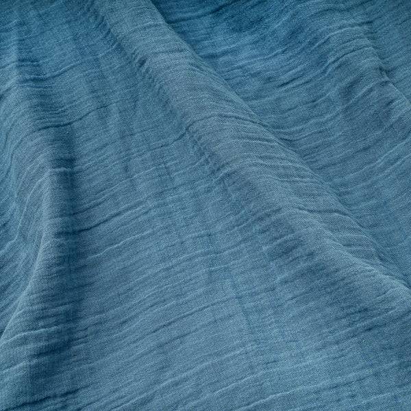 Julius Zöllner Kuscheldecke aus Baumwollmusselin, Blau Heißer Verkauf