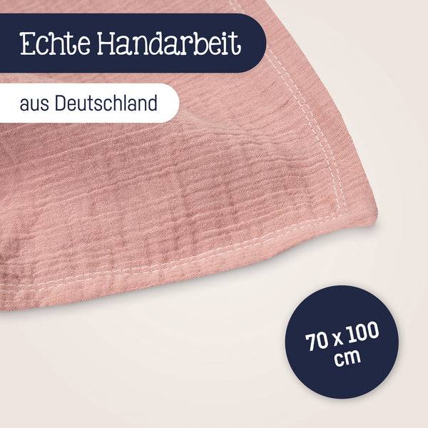Julius Zöllner Kuscheldecke aus Baumwollmusselin, Dusty Rose Top Angebot