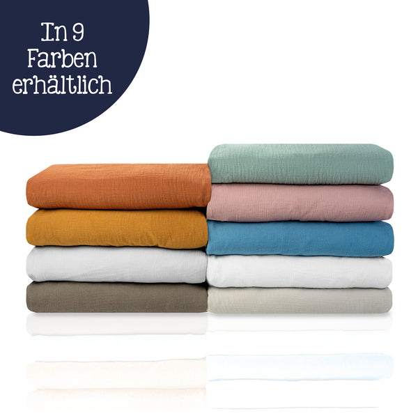 Julius Zöllner Kuscheldecke aus Baumwollmusselin, Grün Online Outlet