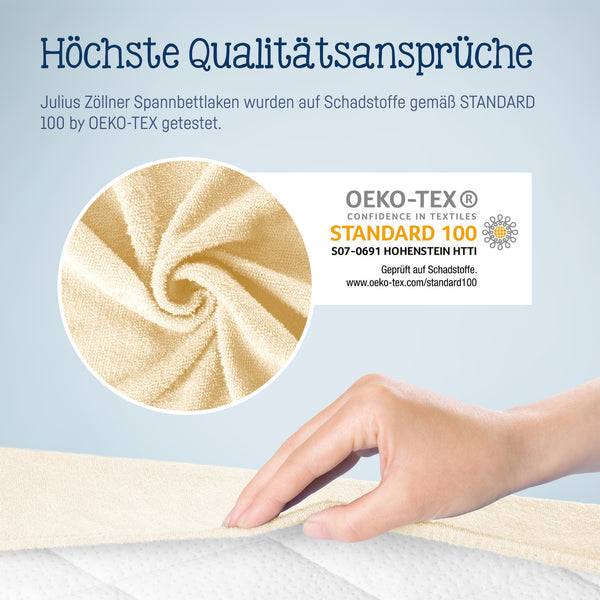 Julius Zöllner Fottee Spannbettlaken für Babymatratzen 60x120 bis 70x140cm, Ecru JETZT KAUFEN