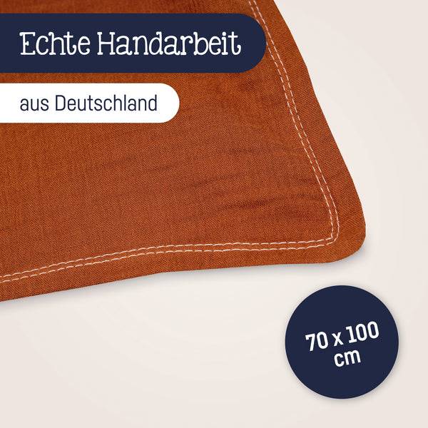 Julius Zöllner Kuscheldecke aus Baumwollmusselin, Rost Clearance-Verkauf